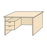 Стол-письменный с подвесной тумбой