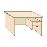 Стол-письменный с подвесной тумбой